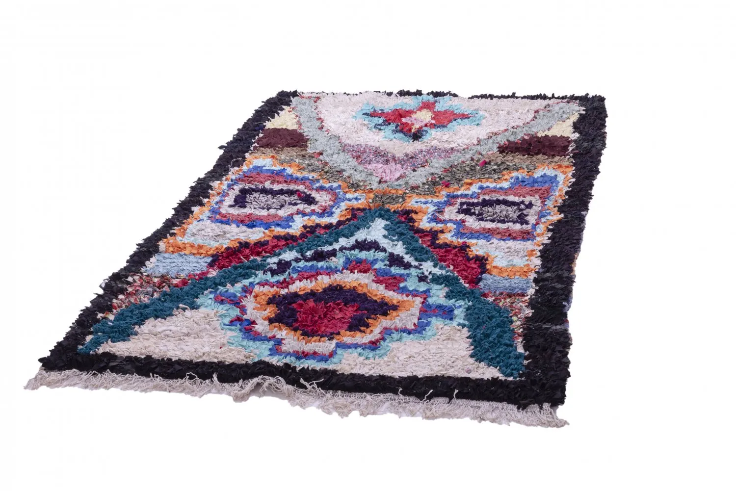 Marokkansk Boucherouite-teppe 200 x 125 cm
