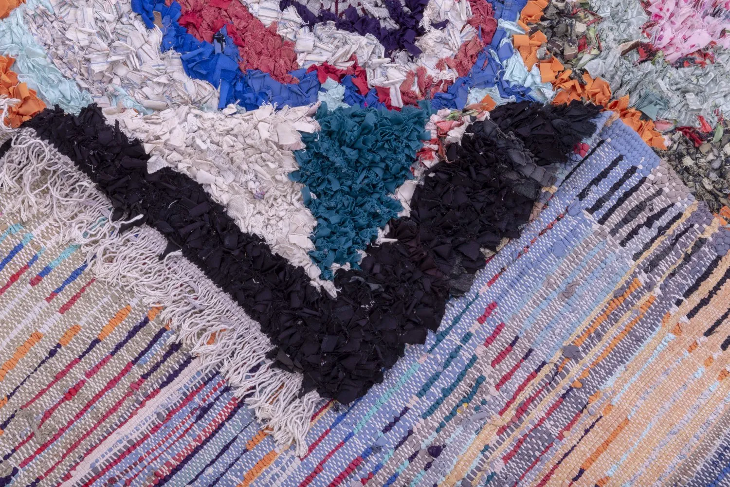 Marokkansk Boucherouite-teppe 200 x 125 cm