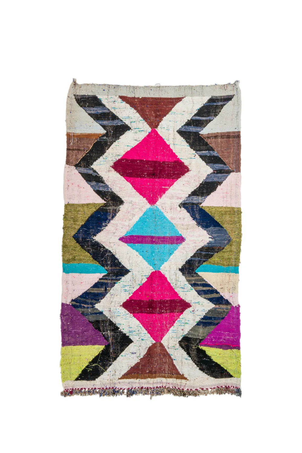 Marokkansk Boucherouite-teppe 135 x 230 cm