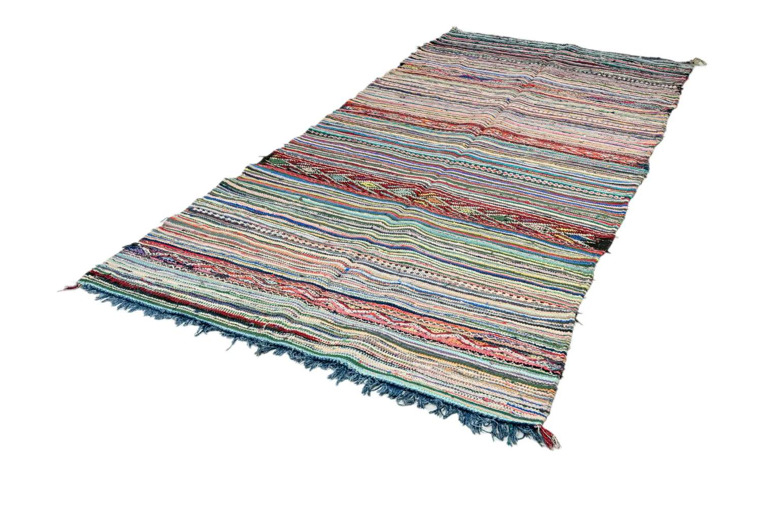 Marokkansk Boucherouite-teppe 150 x 340 cm