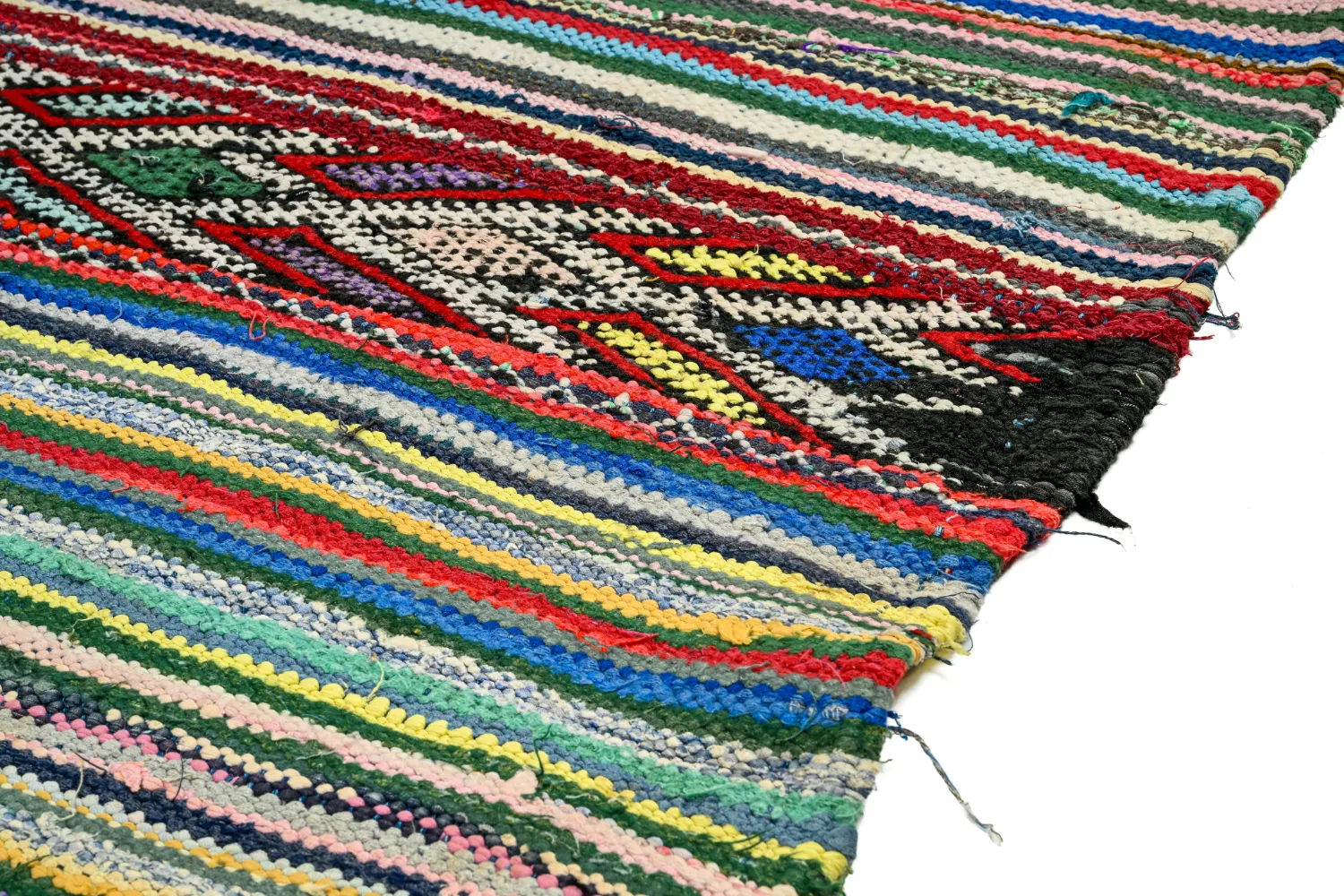 Marokkansk Boucherouite-teppe 150 x 340 cm