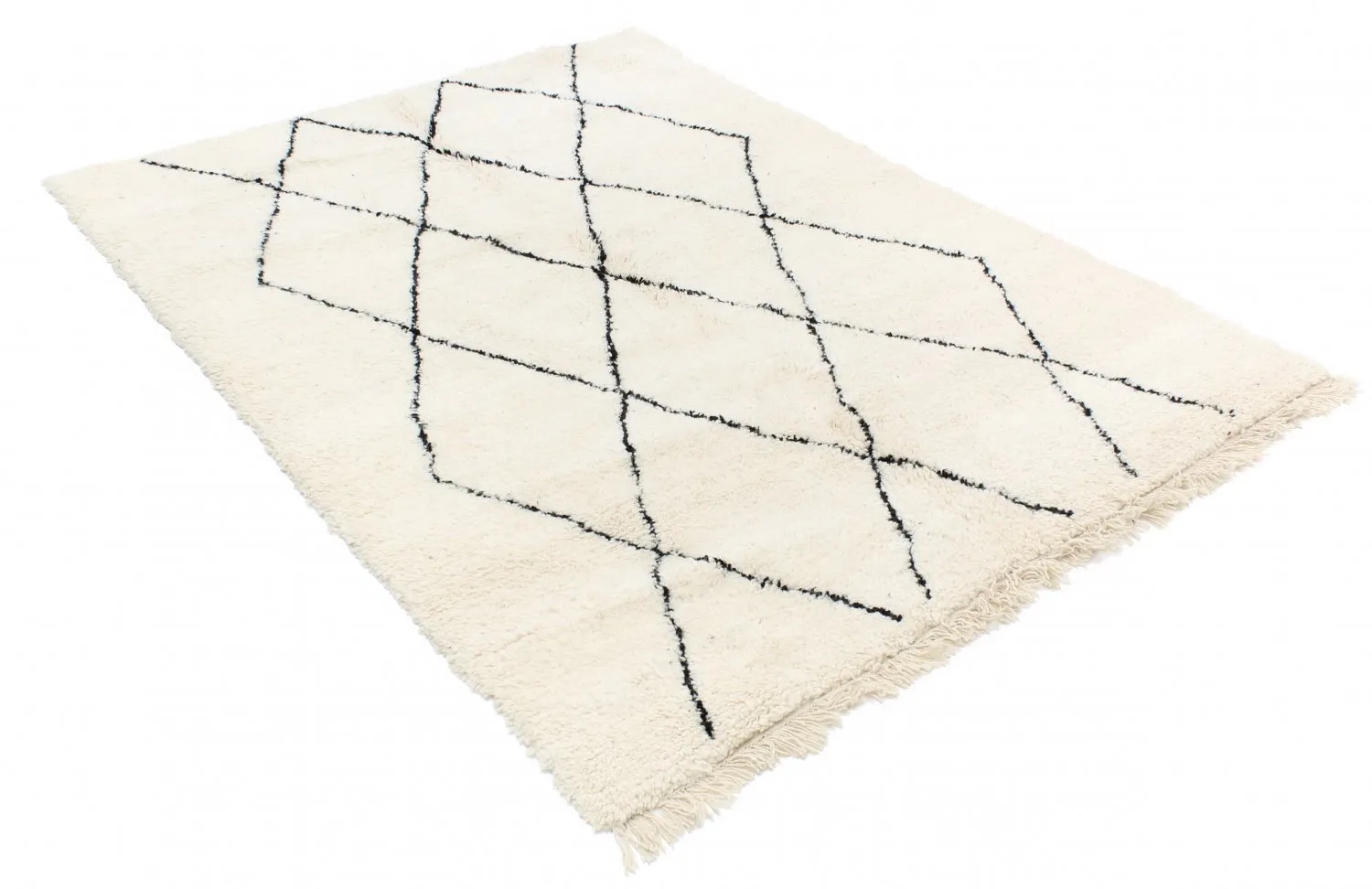 Kelim-teppe Marokkansk Beni Ourain 235 x 170 cm