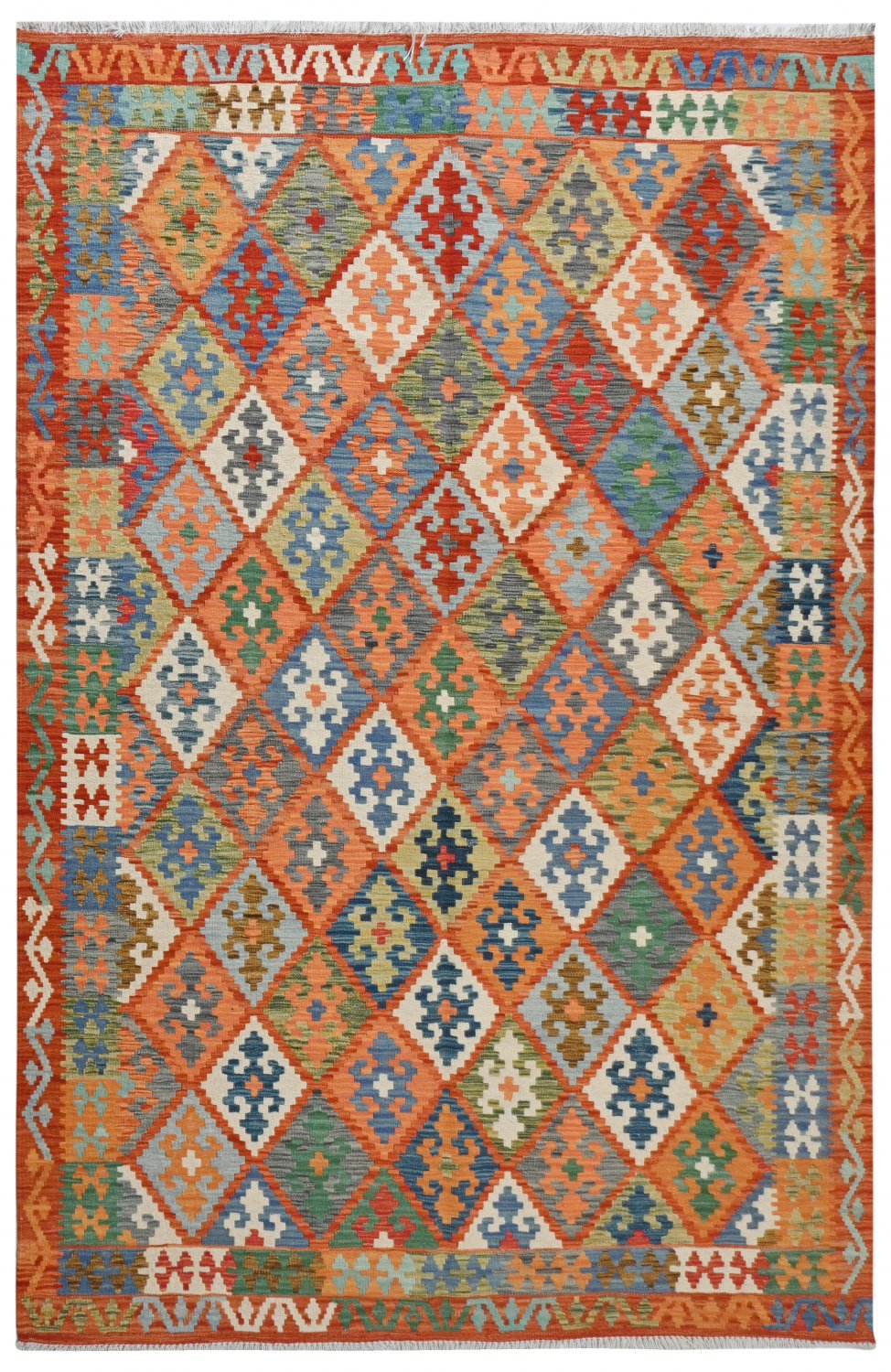 Kelim-teppe Afghansk 249 x 174 cm