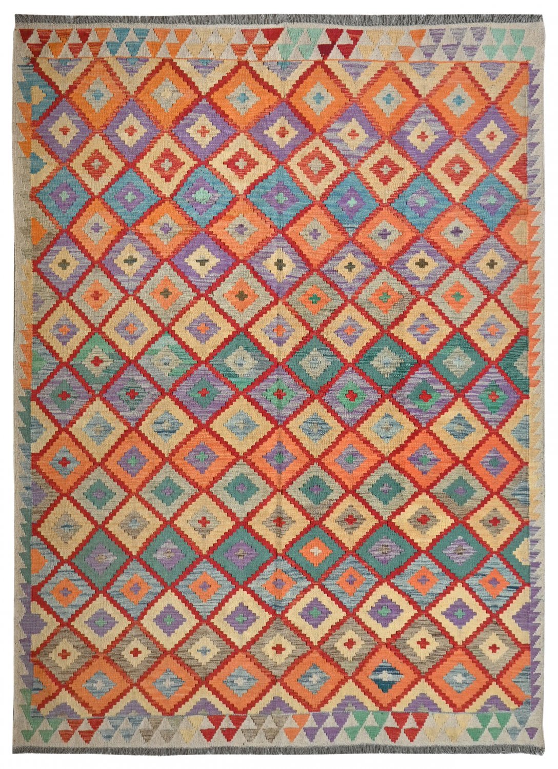Kelim-teppe Afghansk 283 x 201 cm