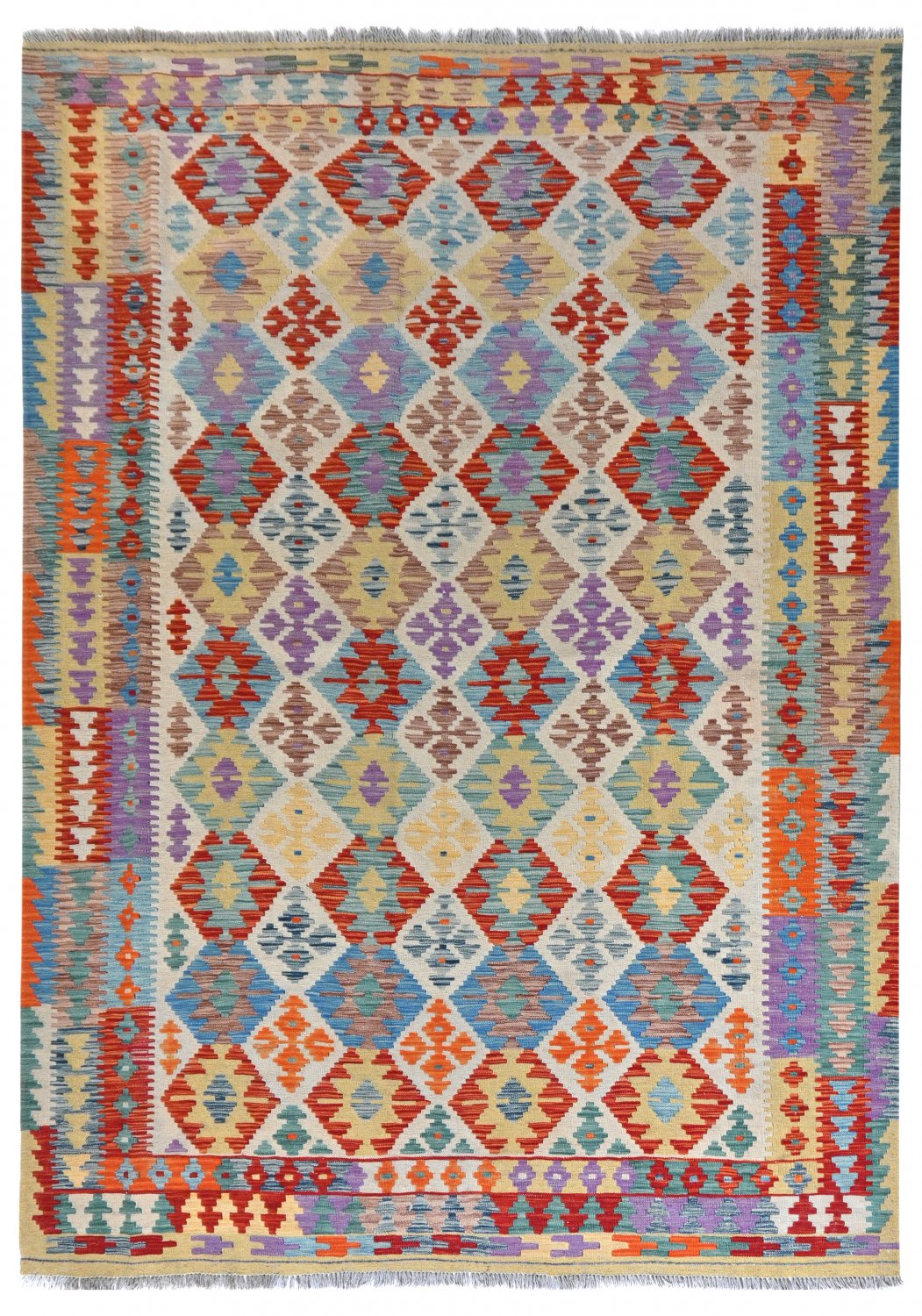 Kelim-teppe Afghansk 298 x 210 cm