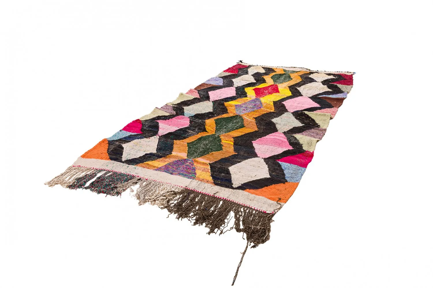 Marokkansk Boucherouite-teppe 150 x 305 cm