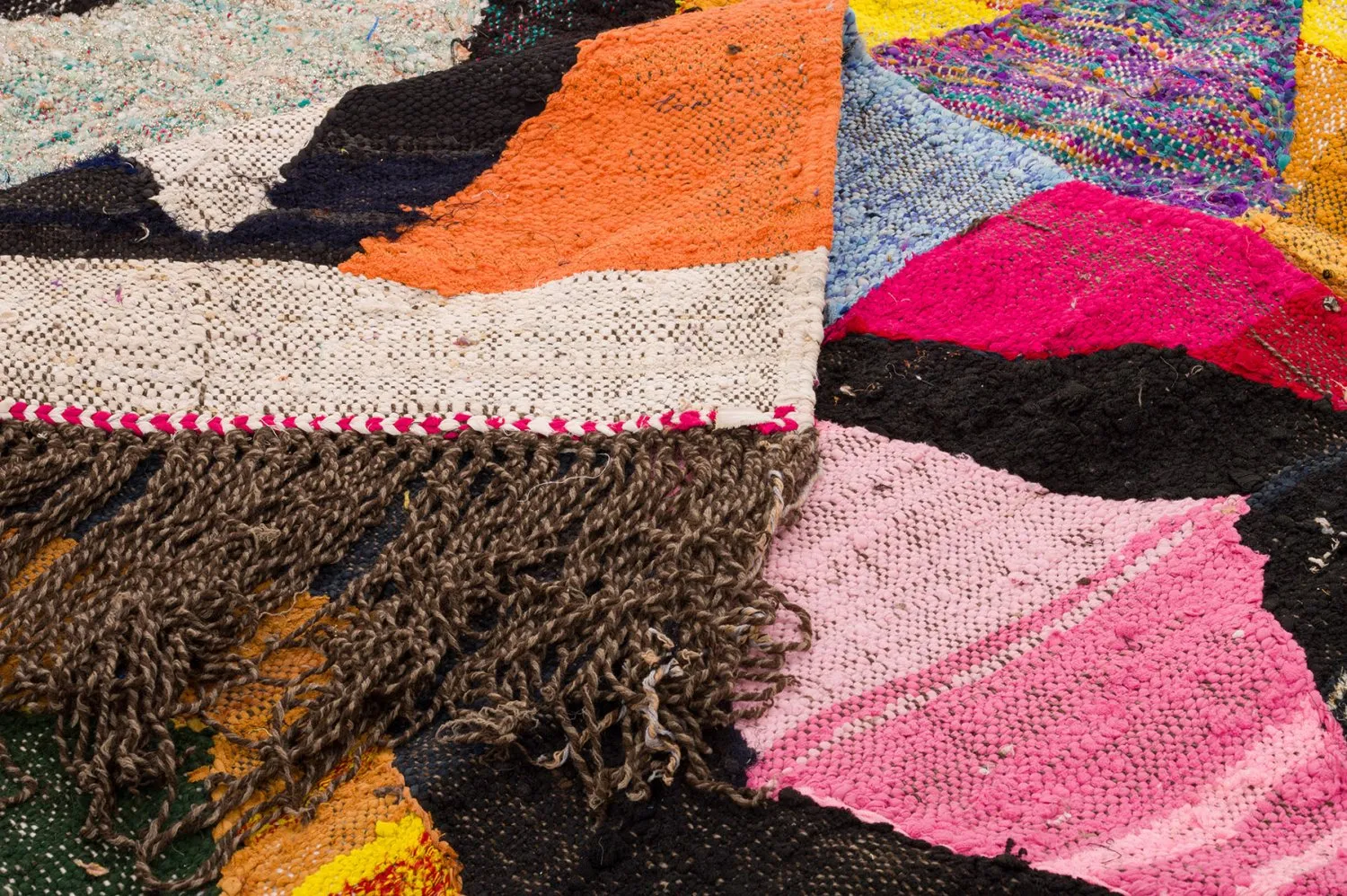Marokkansk Boucherouite-teppe 150 x 305 cm