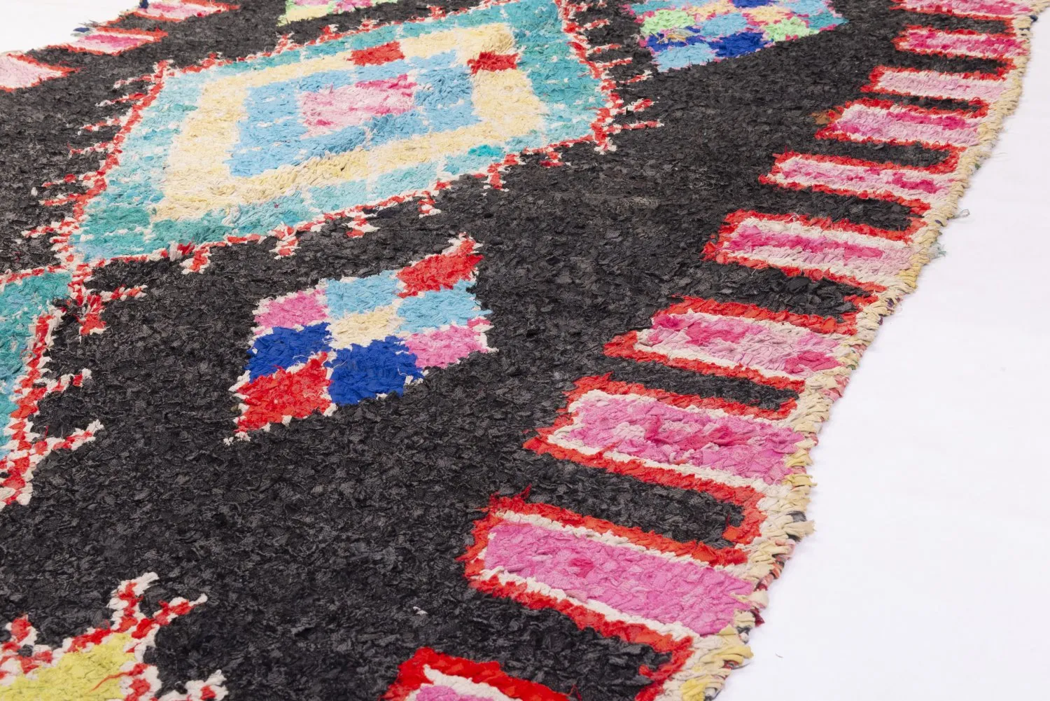 Marokkansk Boucherouite-teppe 330 x 150 cm