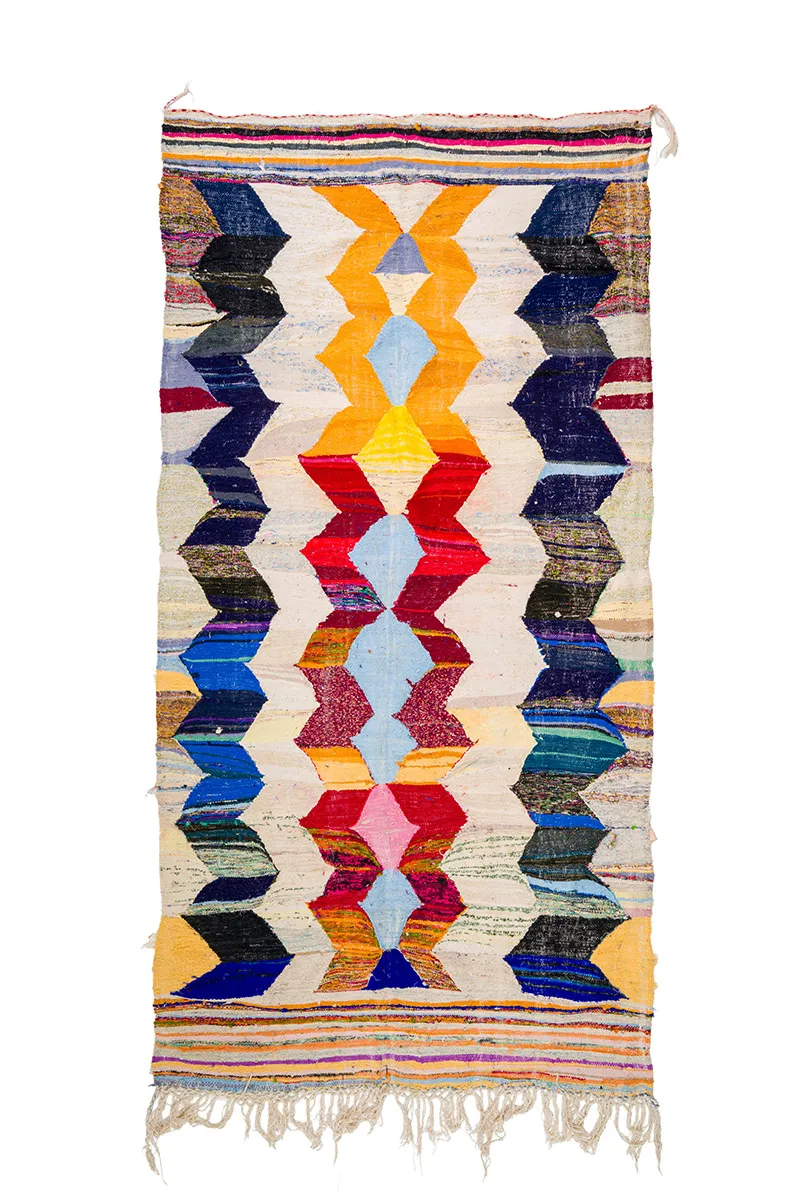 Marokkansk Boucherouite-teppe 155 x 325 cm