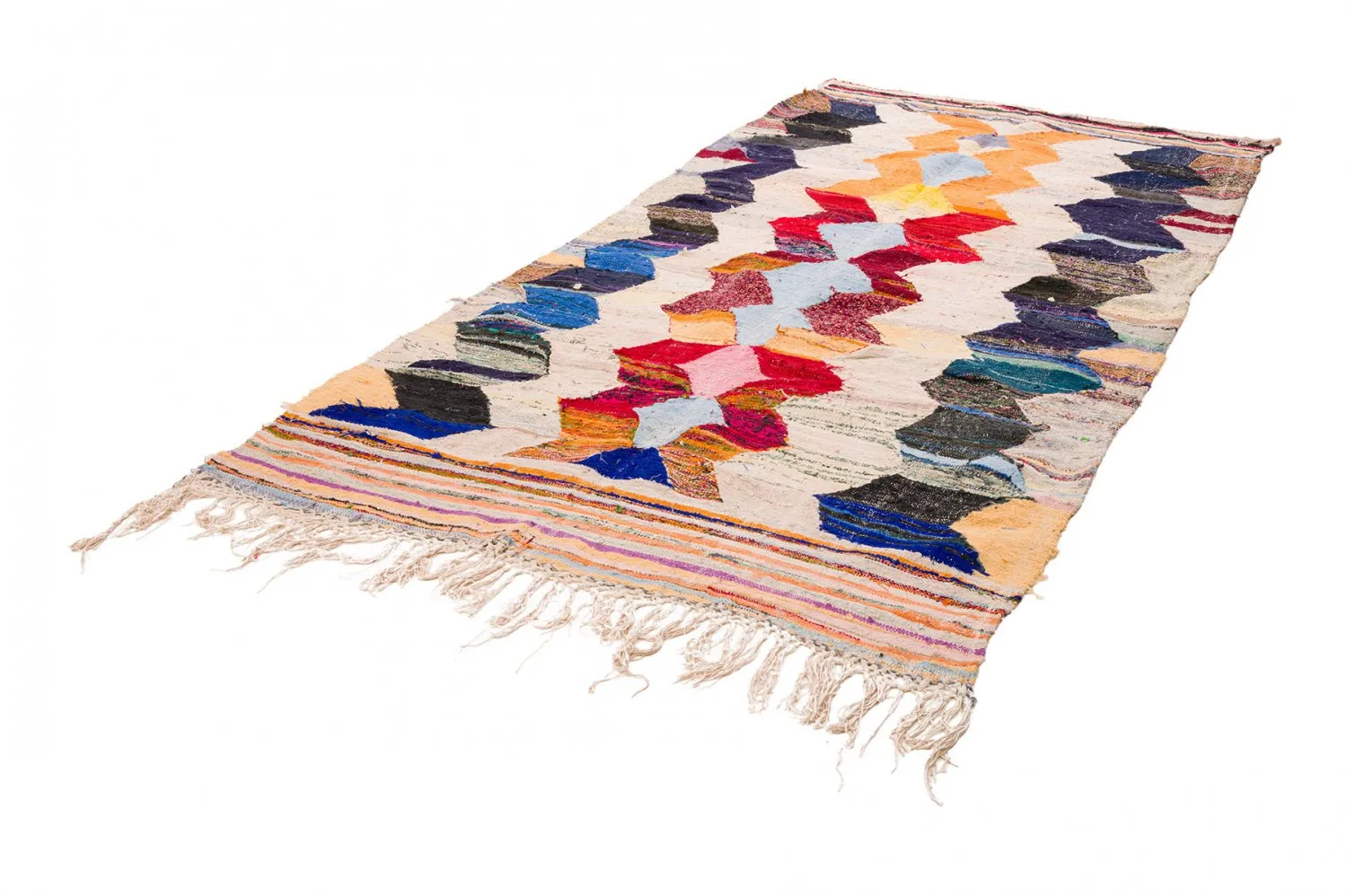 Marokkansk Boucherouite-teppe 155 x 325 cm