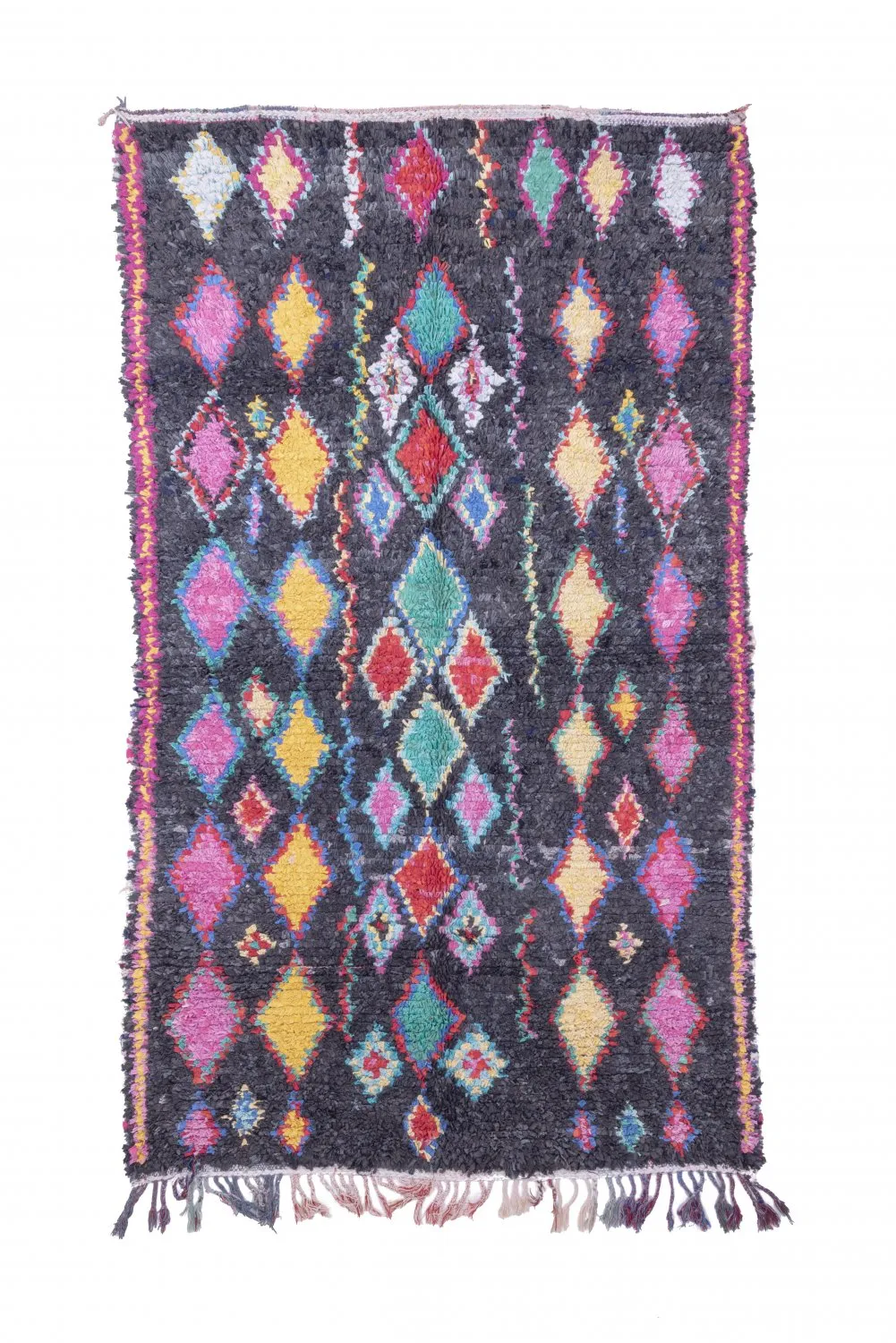 Marokkansk Boucherouite-teppe 240 x 135 cm