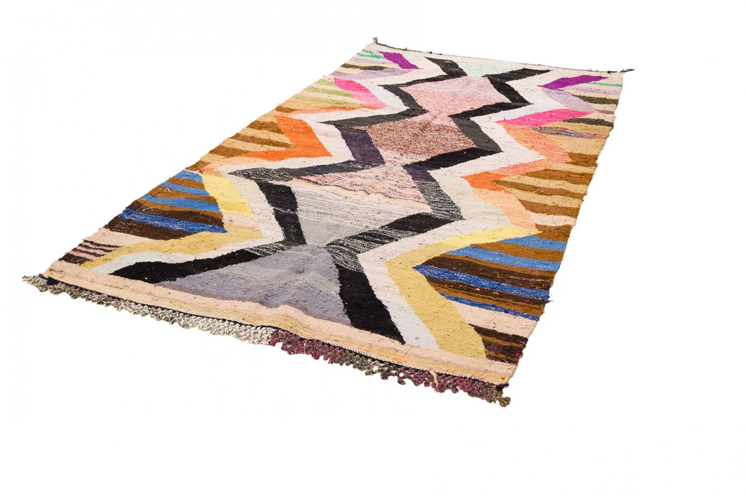 Marokkansk Boucherouite-teppe 155 x 275 cm