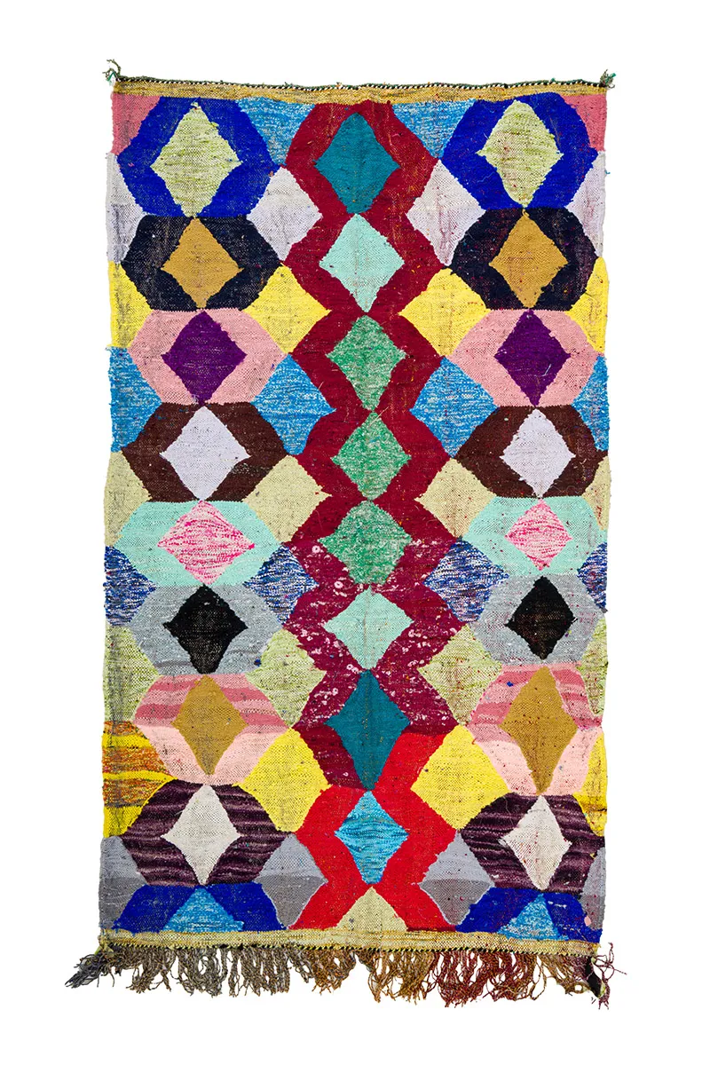 Marokkansk Boucherouite-teppe 150 x 255 cm