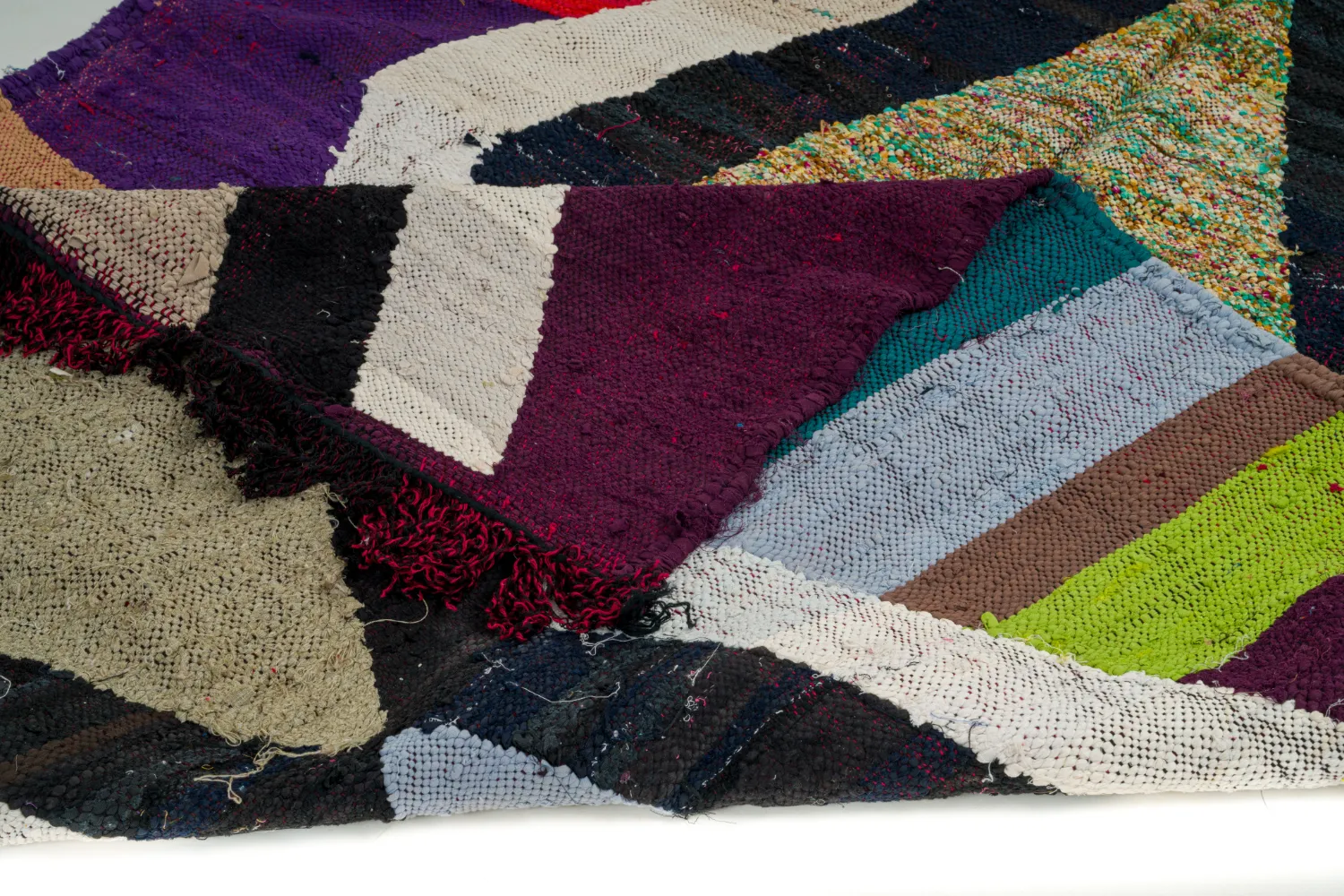 Marokkansk Boucherouite-teppe 135 x 255 cm