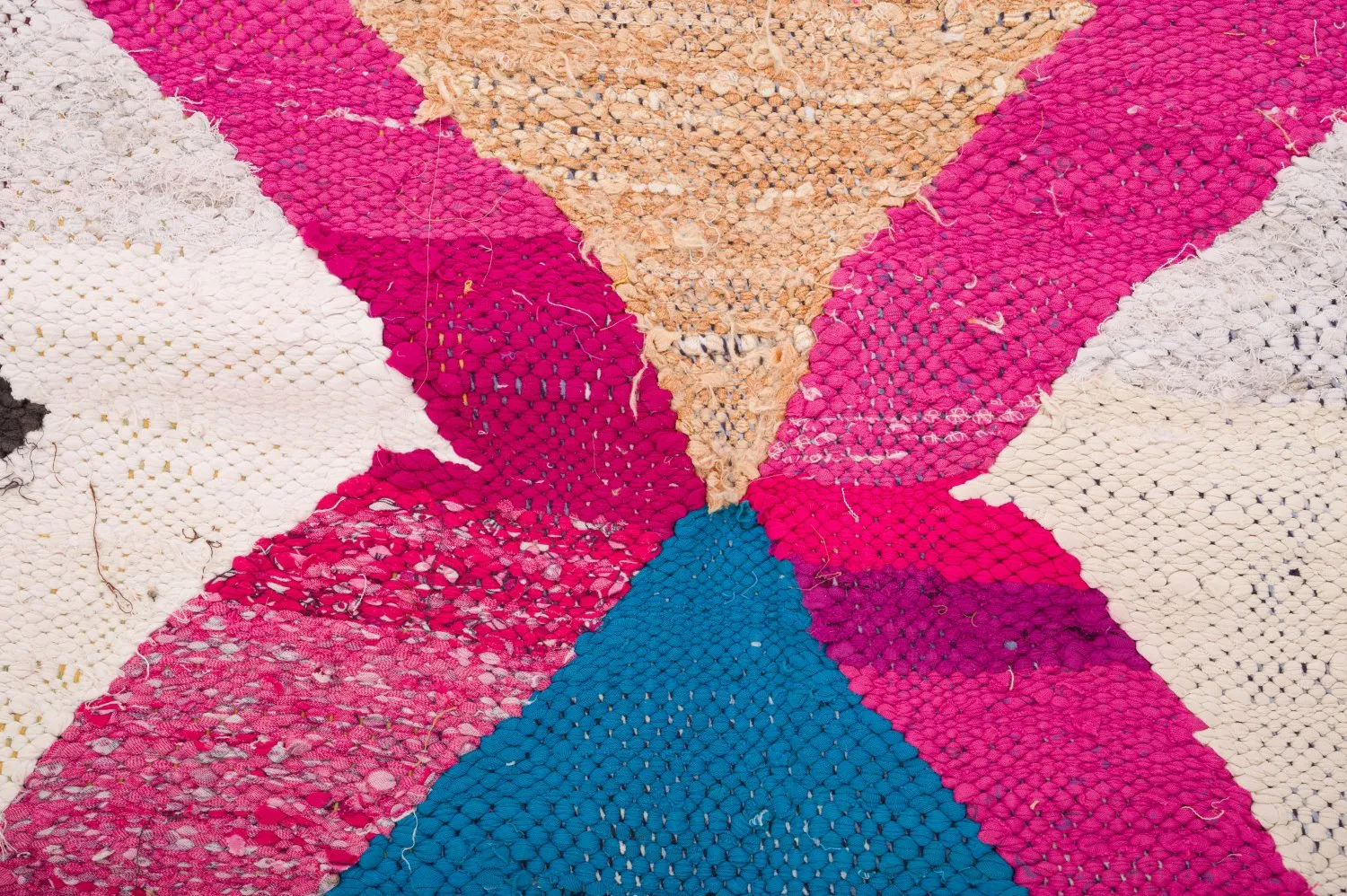 Marokkansk Boucherouite-teppe 120 x 265 cm