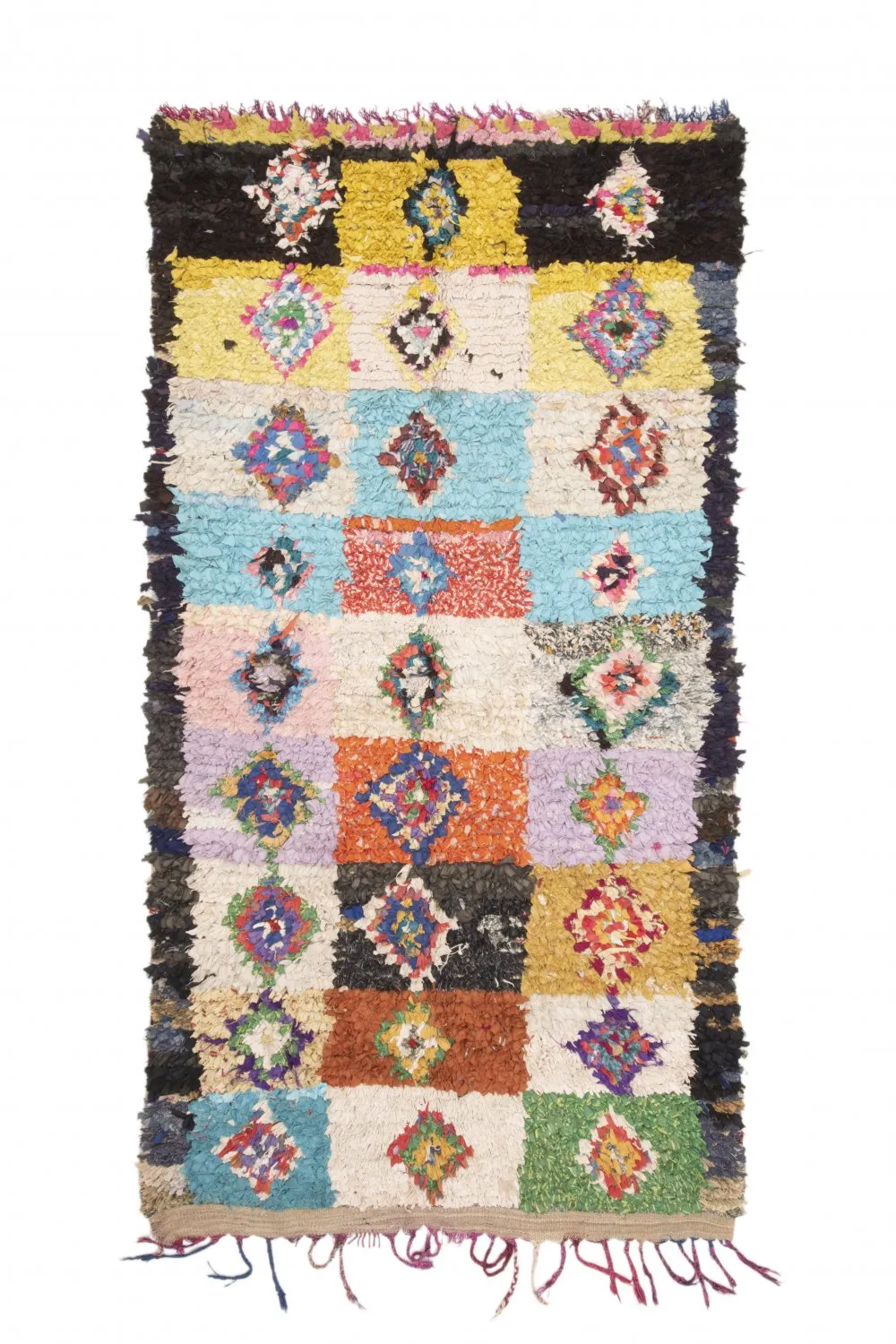 Marokkansk Boucherouite-teppe 260 x 135 cm
