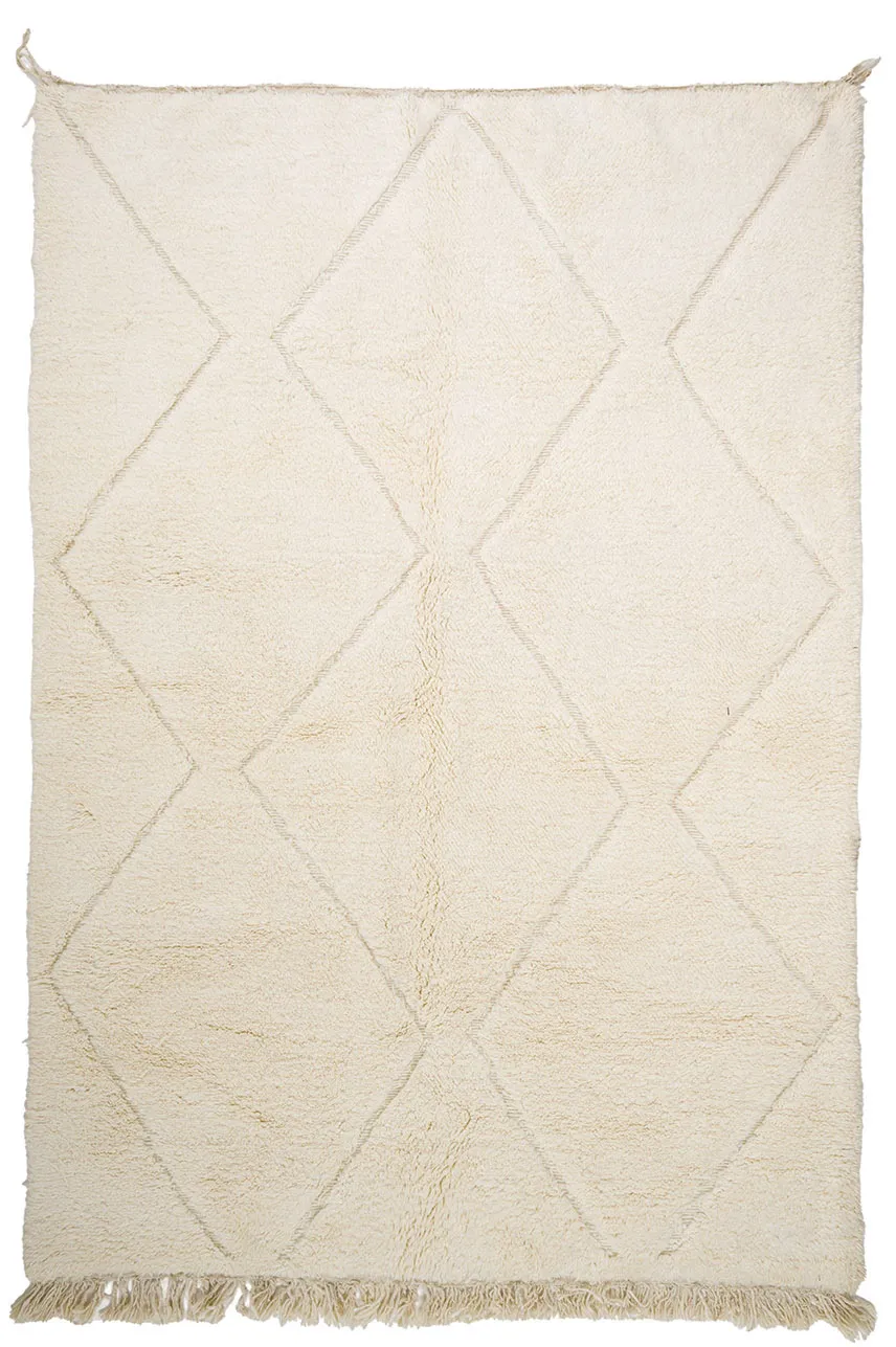 Kelim-teppe Marokkansk Beni Ourain 205 x 300 cm