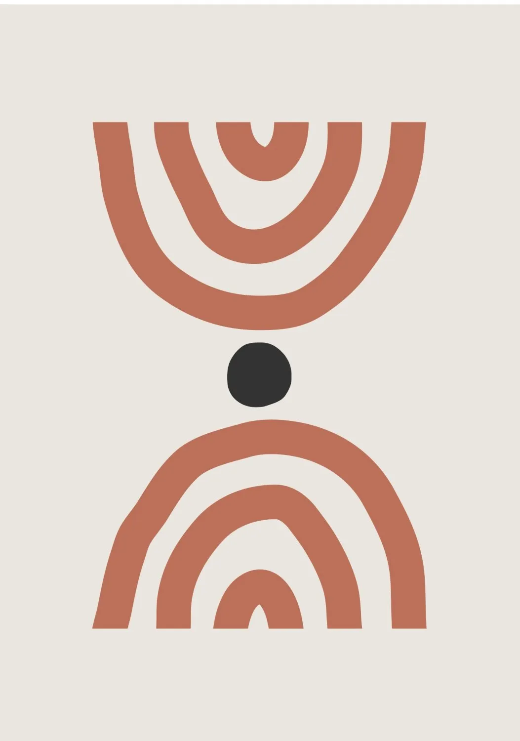 Wilton-teppe - Vannes (beige/svart/oransje)