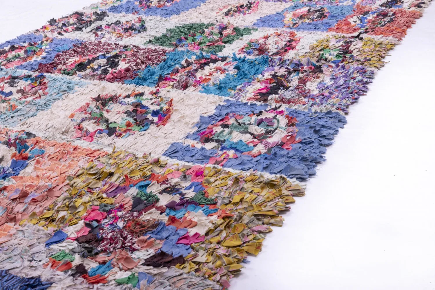 Marokkansk Boucherouite-teppe 245 x 130 cm