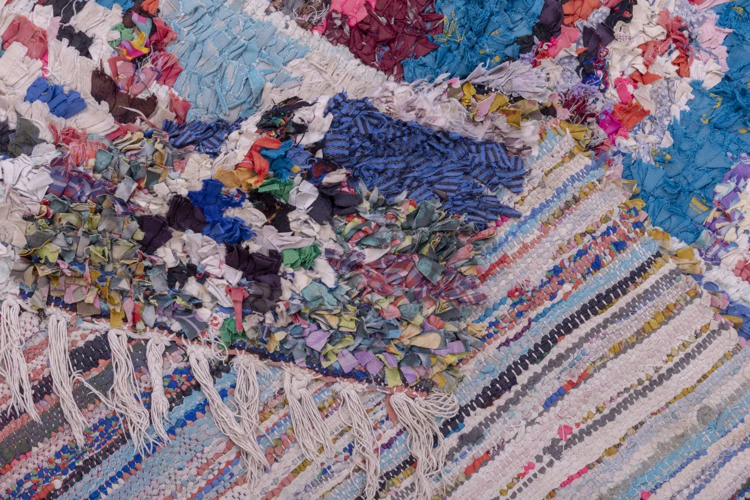 Marokkansk Boucherouite-teppe 245 x 130 cm
