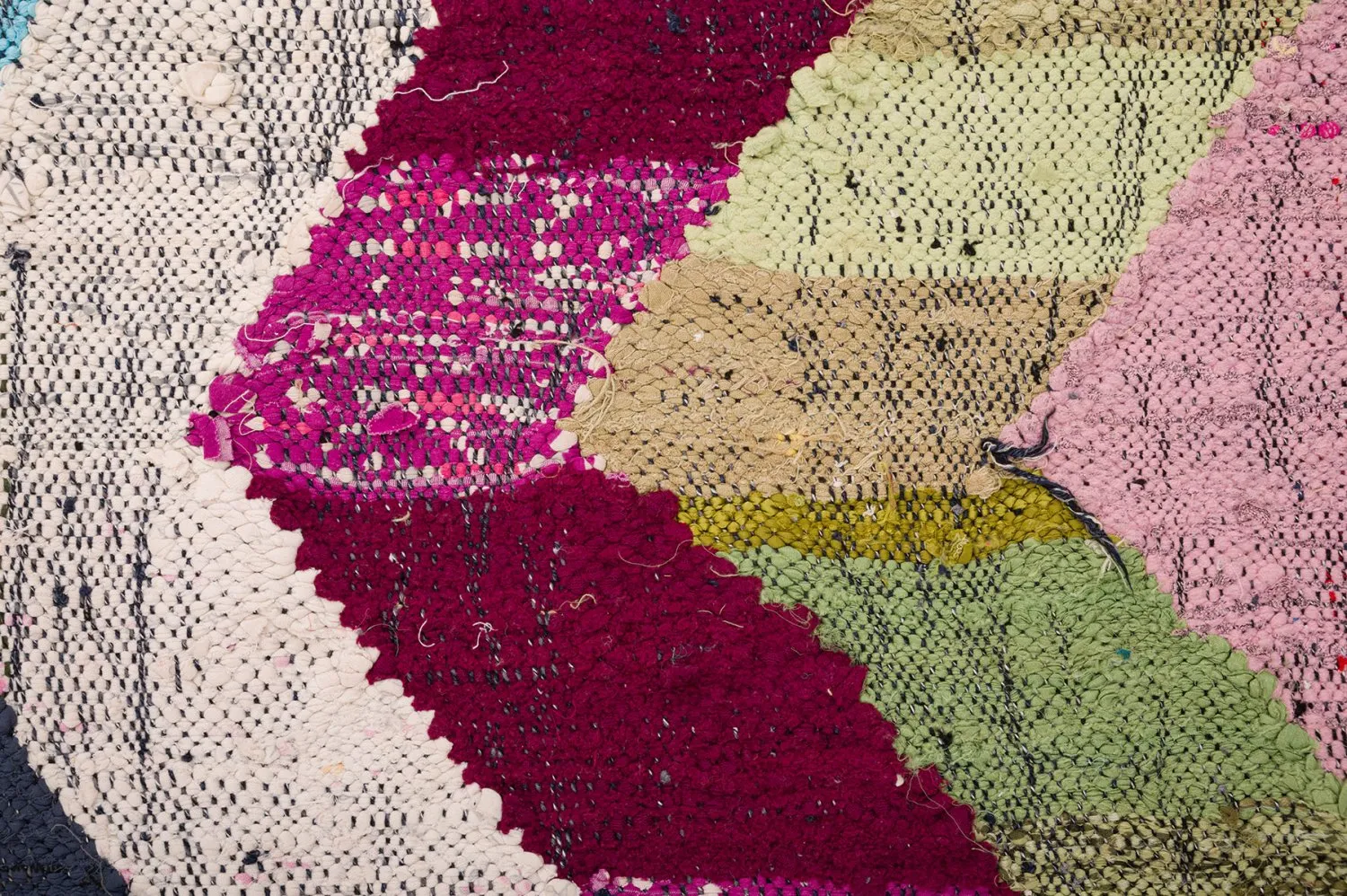Marokkansk Boucherouite-teppe 130 x 240 cm