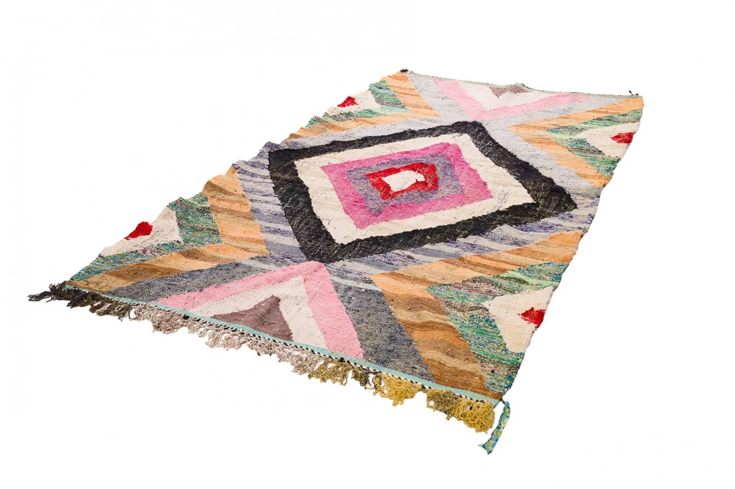 Marokkansk Boucherouite-teppe 155 x 285 cm