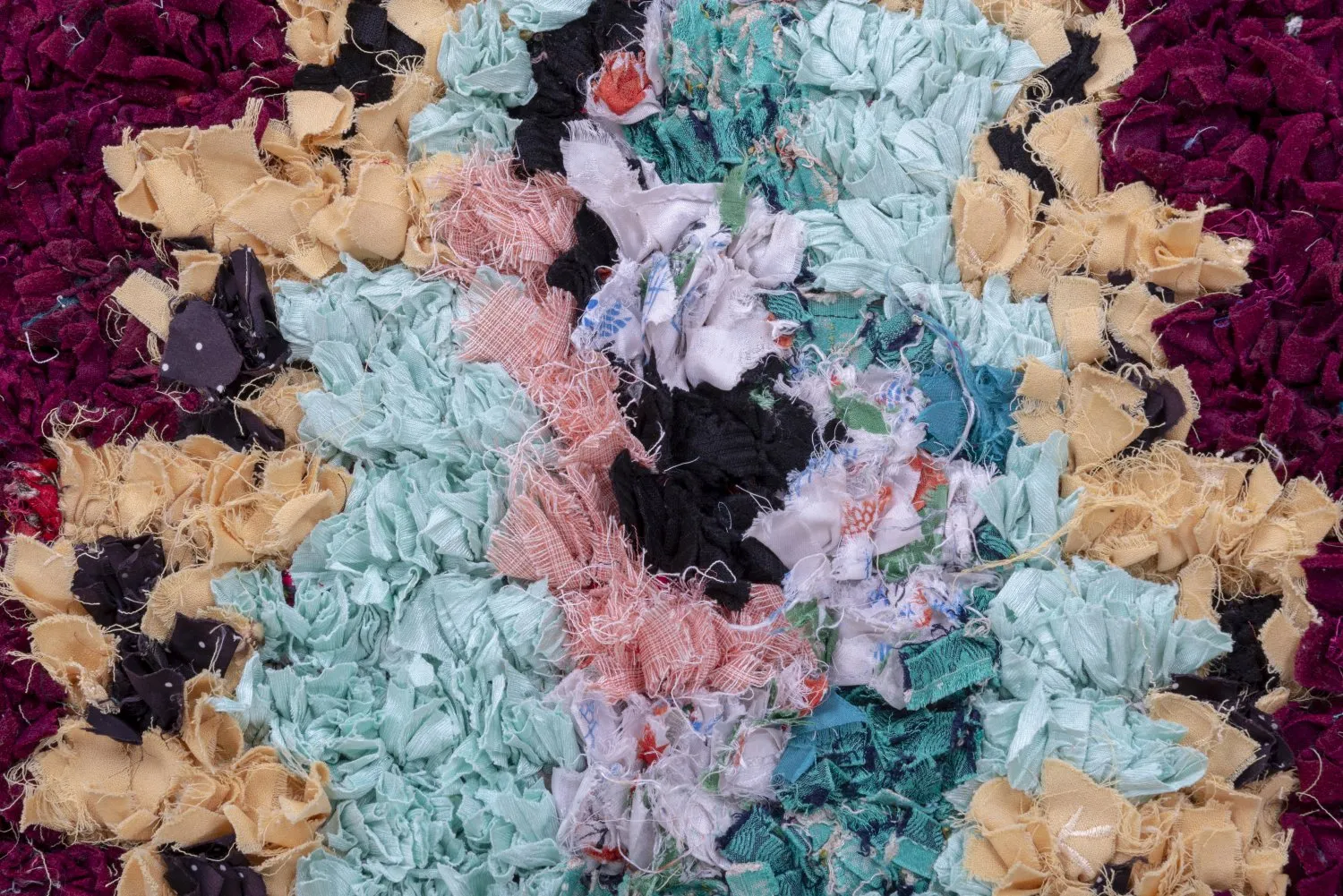 Marokkansk Boucherouite-teppe 245 x 135 cm