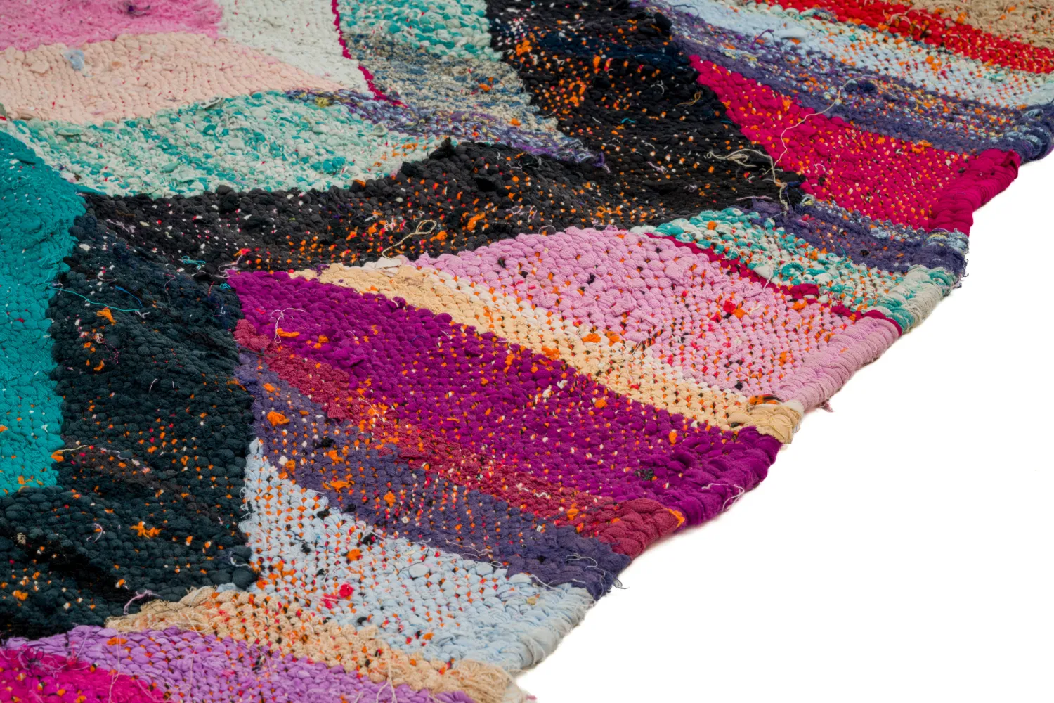 Marokkansk Boucherouite-teppe 130 x 235 cm