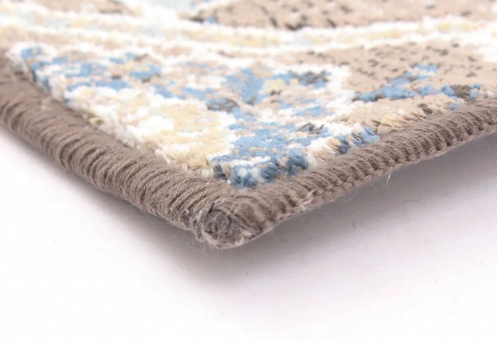 Wilton-teppe - Sanandaj (blå-beige)