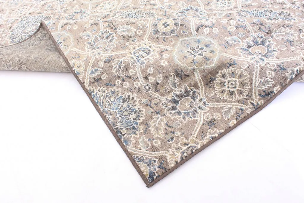 Wilton-teppe - Sanandaj (blå-beige)