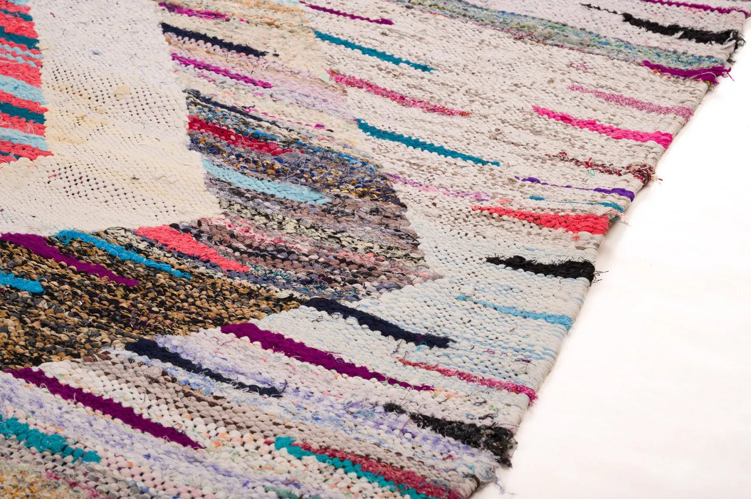 Marokkansk Boucherouite-teppe 145 x 310 cm