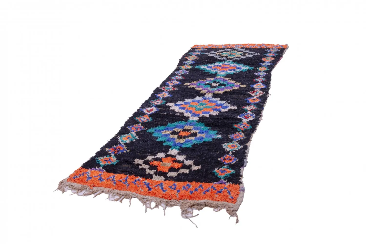 Marokkansk Boucherouite-teppe 330 x 115 cm