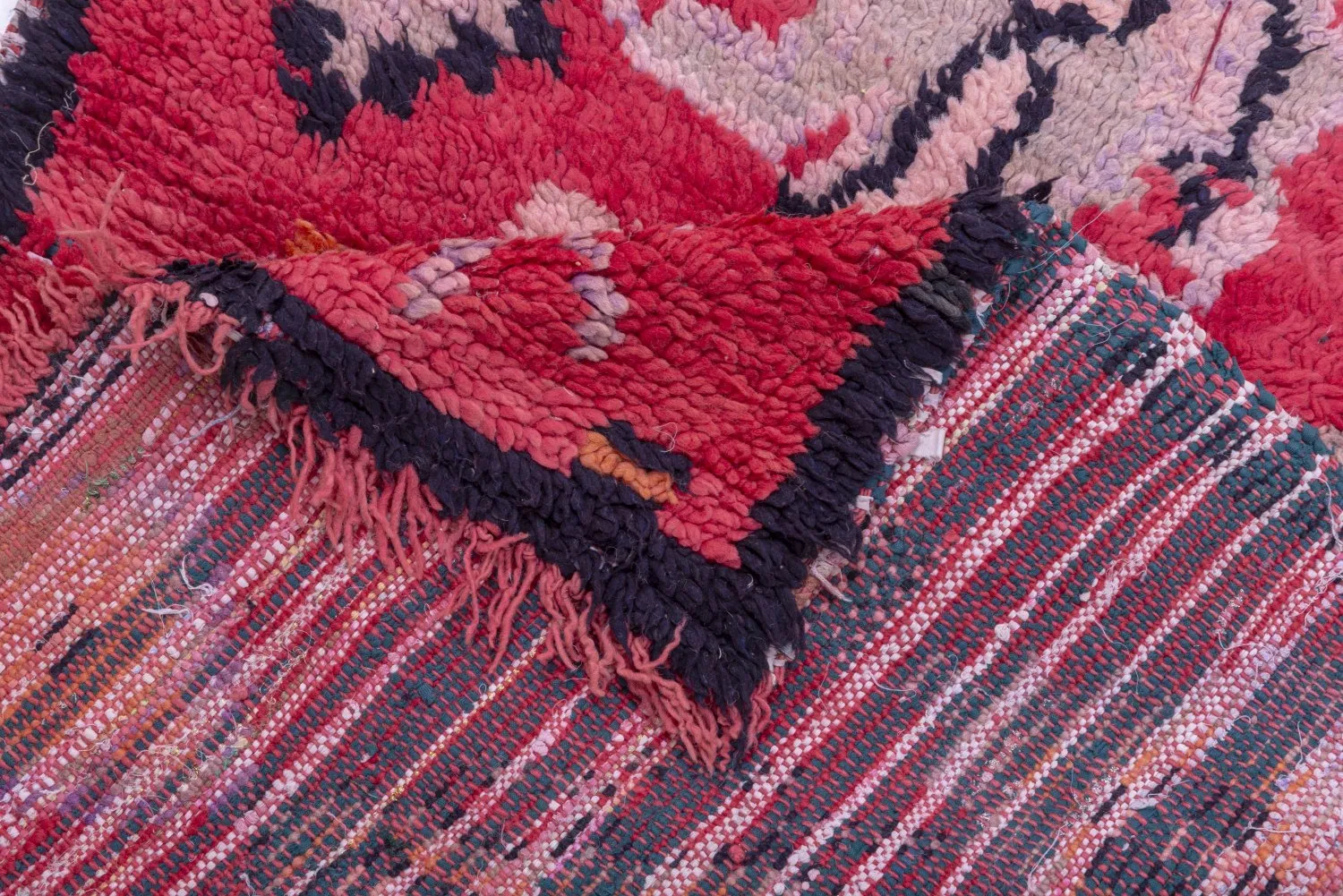 Marokkansk Boucherouite-teppe 240 x 90 cm