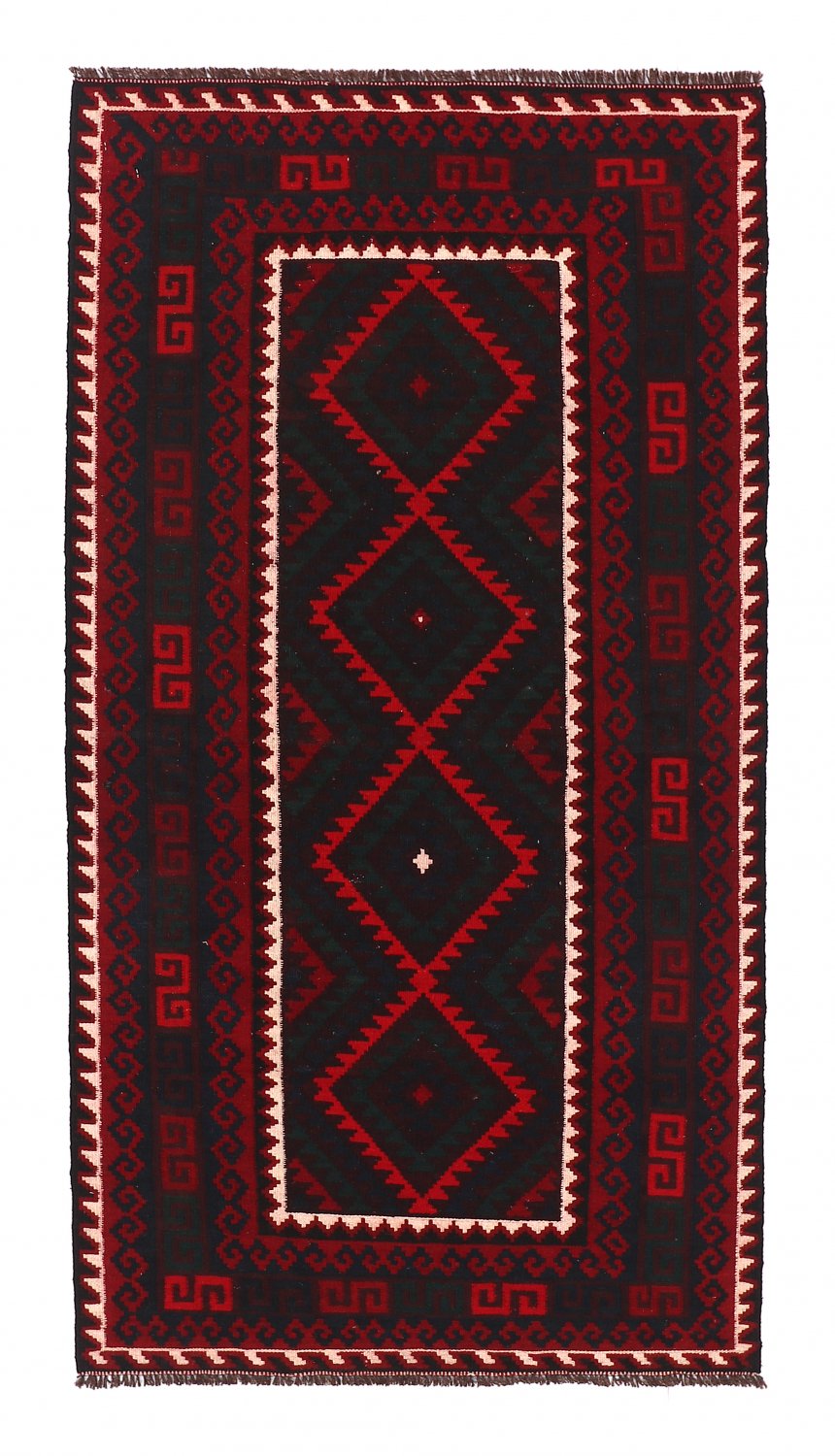Kelim-teppe Afghansk 202 x 106 cm