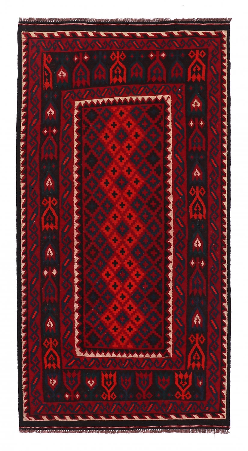 Kelim-teppe Afghansk 215 x 108 cm