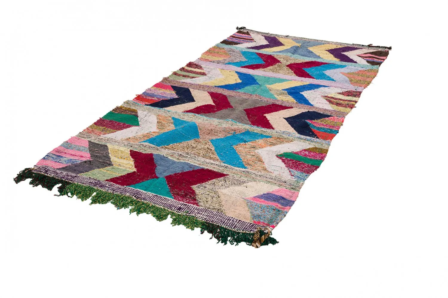 Marokkansk Boucherouite-teppe 130 x 275 cm