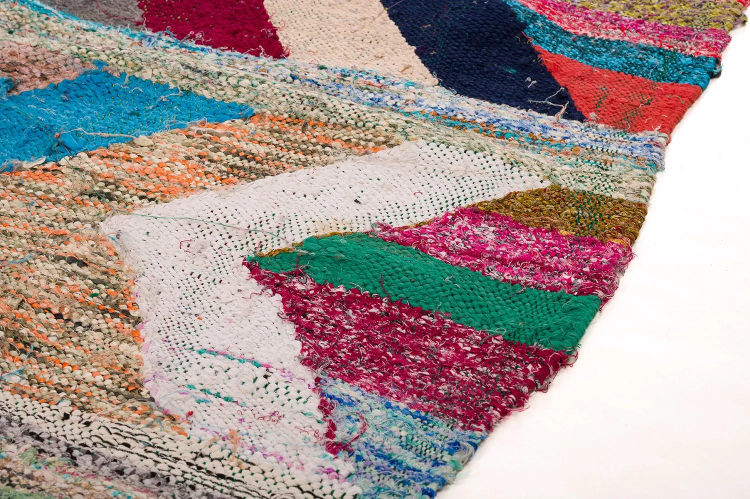 Marokkansk Boucherouite-teppe 130 x 275 cm