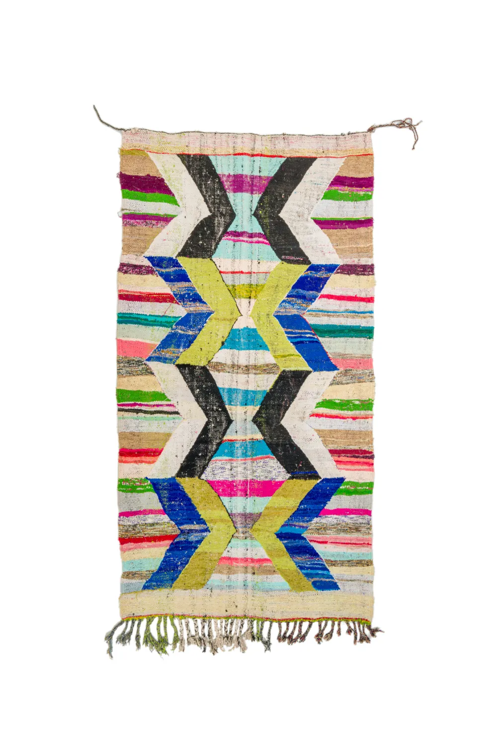 Marokkansk Boucherouite-teppe 135 x 250 cm