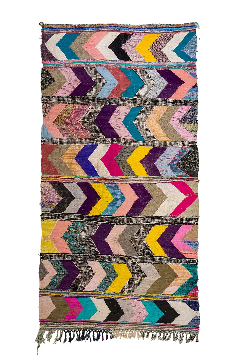 Marokkansk Boucherouite-teppe 160 x 325 cm