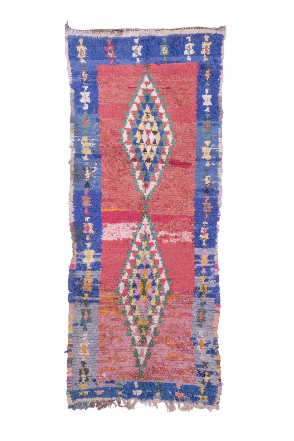 Marokkansk Boucherouite-teppe 260 x 105 cm