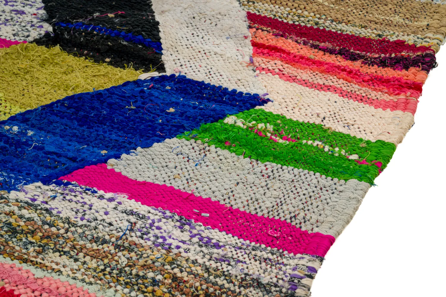 Marokkansk Boucherouite-teppe 135 x 250 cm