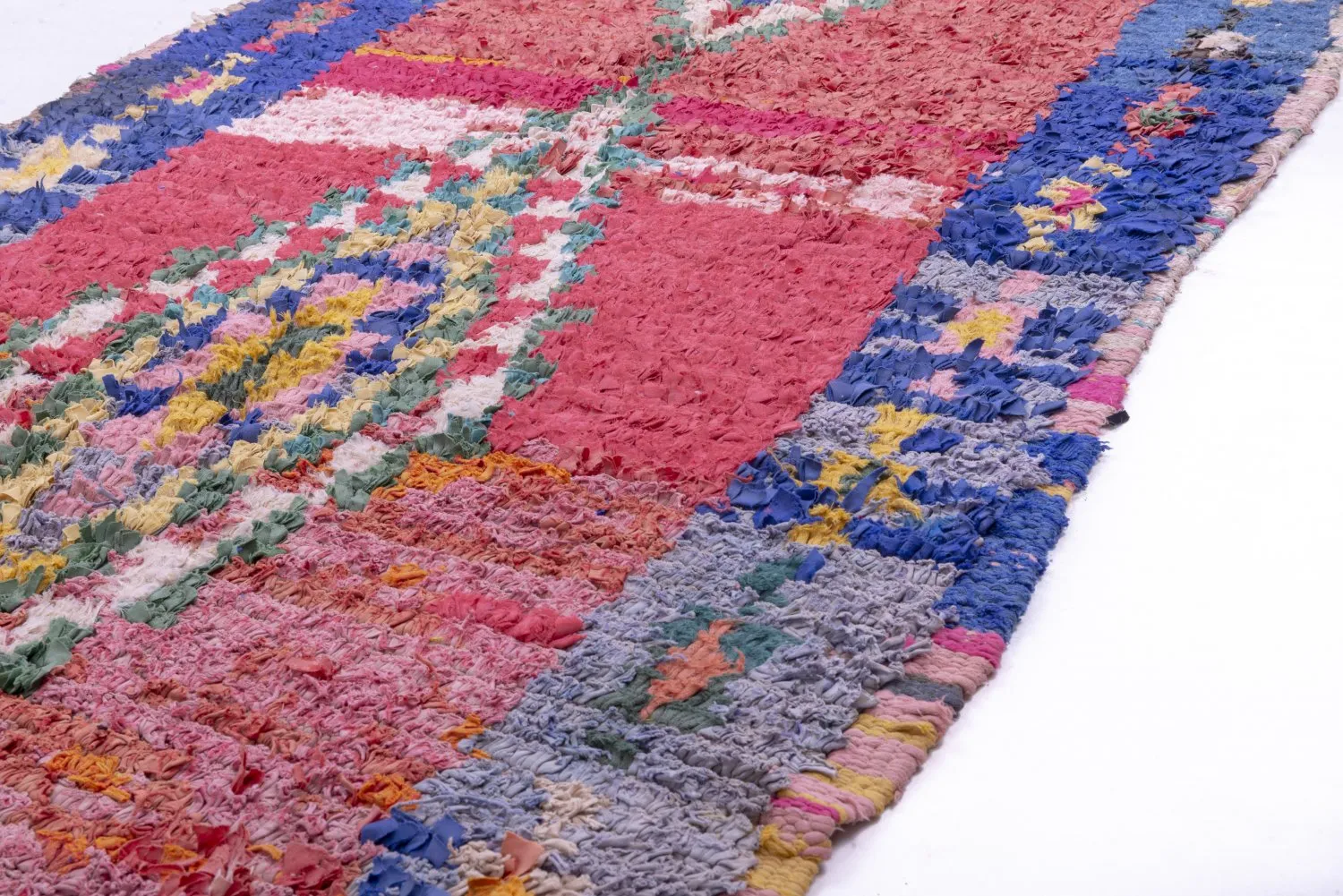 Marokkansk Boucherouite-teppe 260 x 105 cm