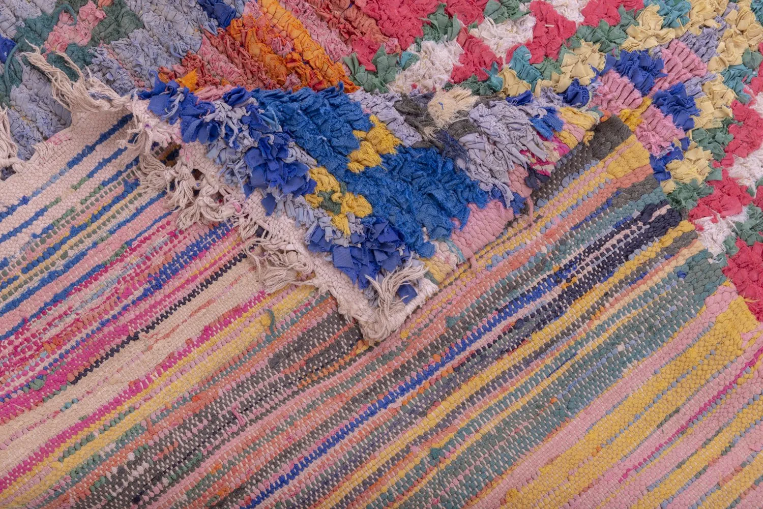 Marokkansk Boucherouite-teppe 260 x 105 cm