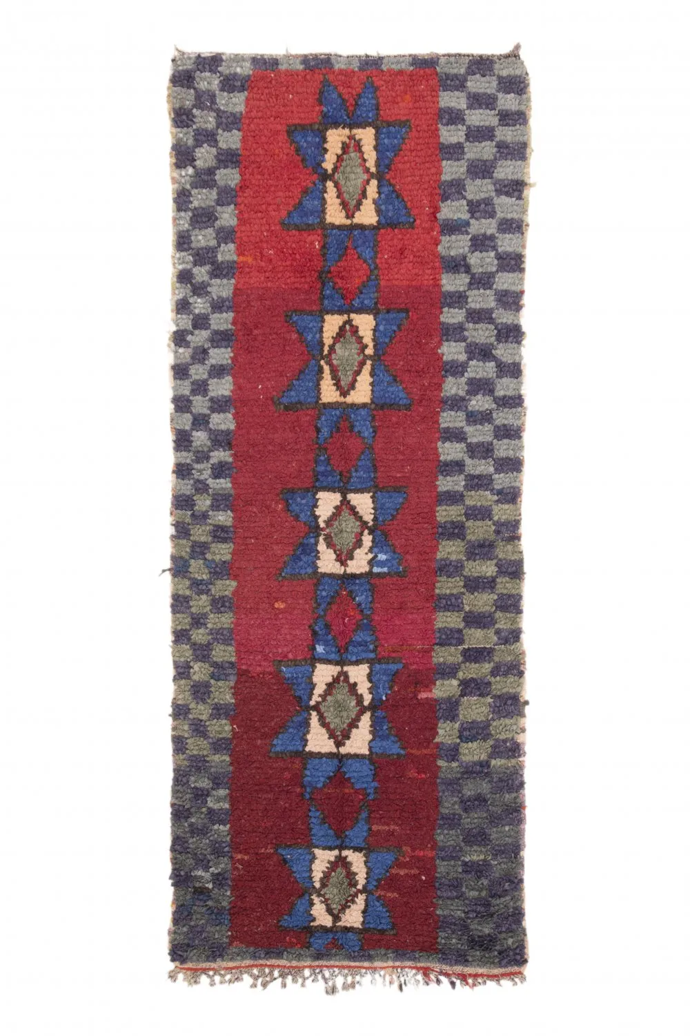 Marokkansk Boucherouite-teppe 230 x 85 cm