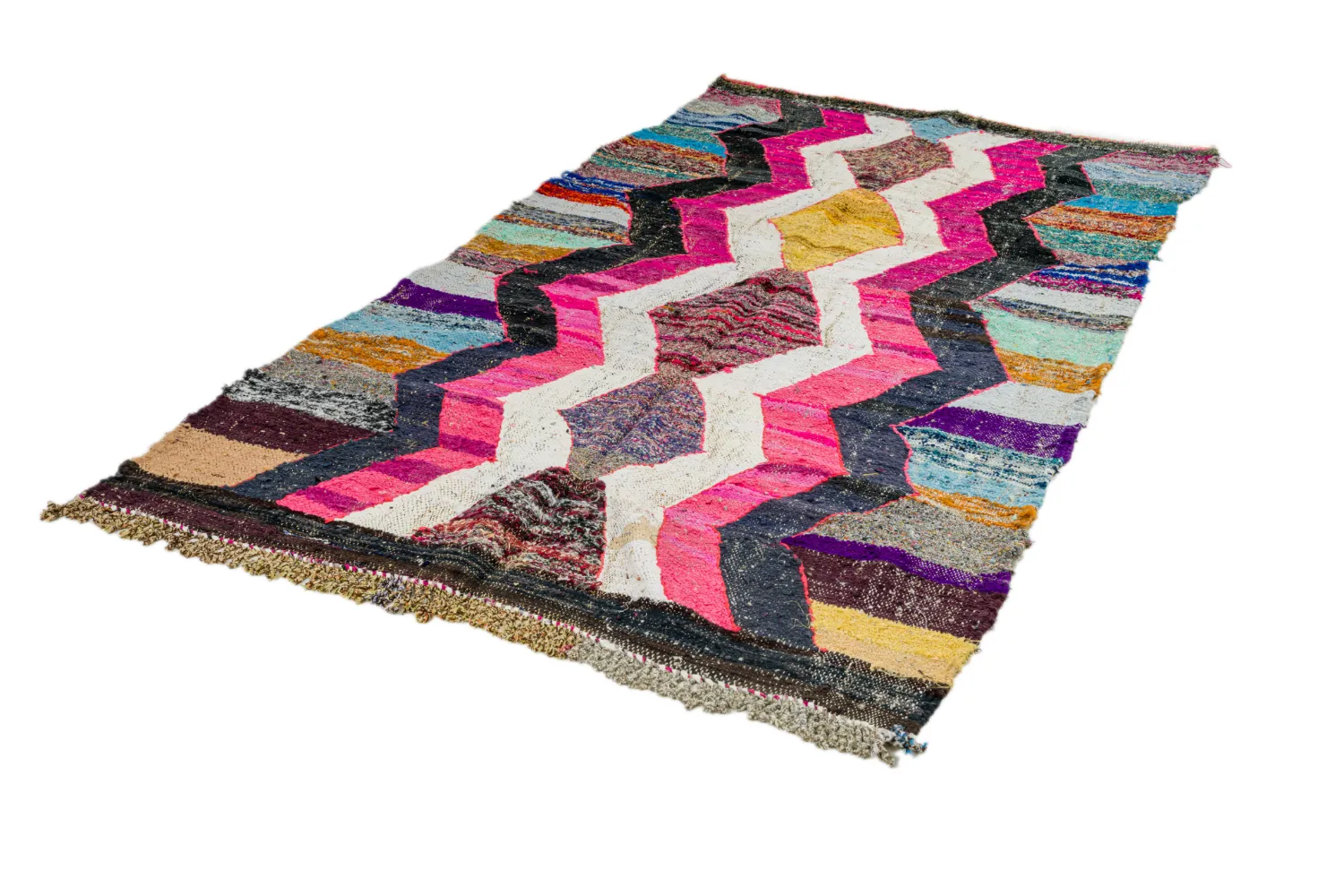 Marokkansk Boucherouite-teppe 150 x 255 cm