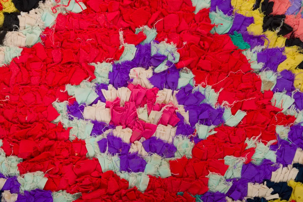 Marokkansk Boucherouite-teppe 320 x 130 cm