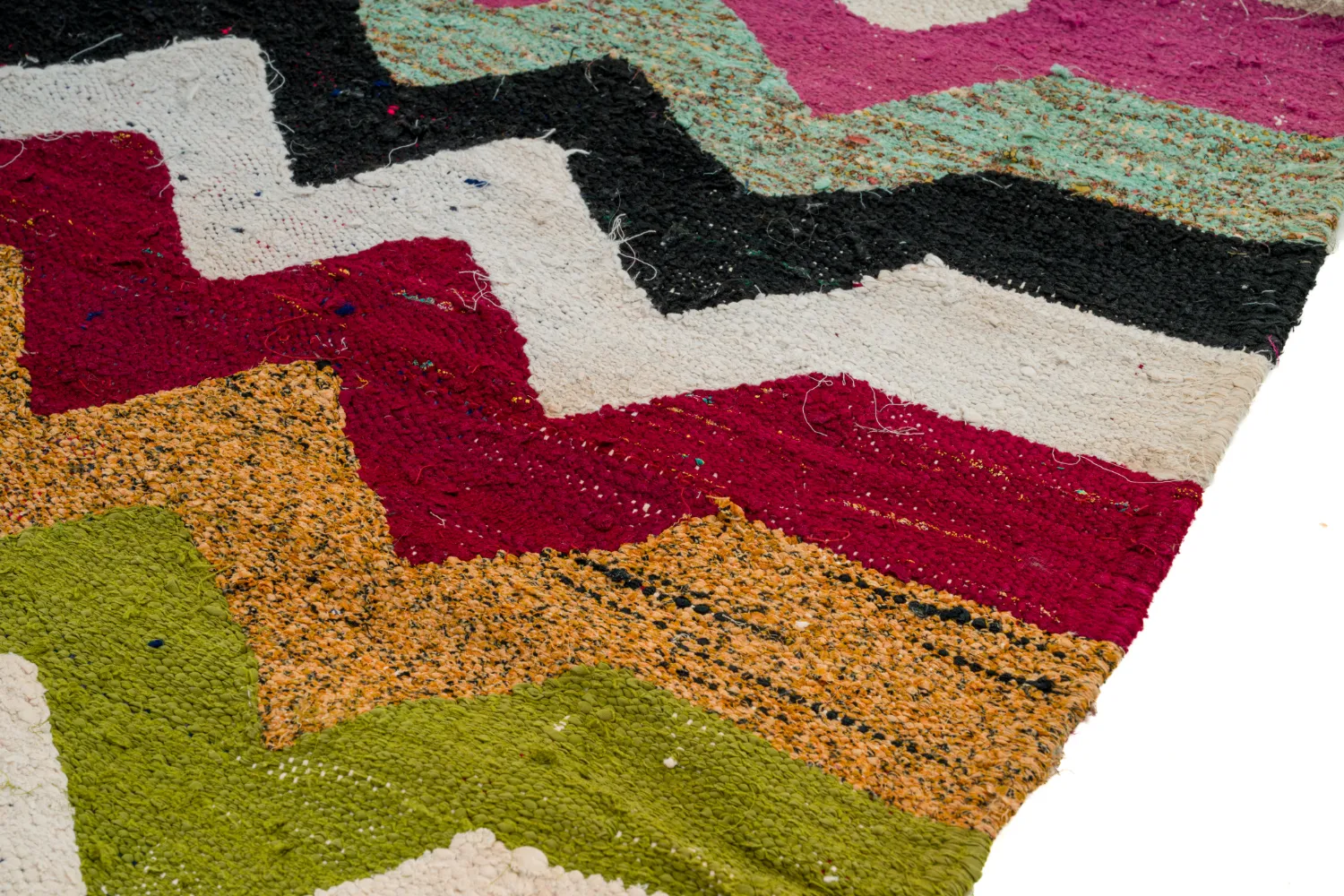 Marokkansk Boucherouite-teppe 120 x 235 cm