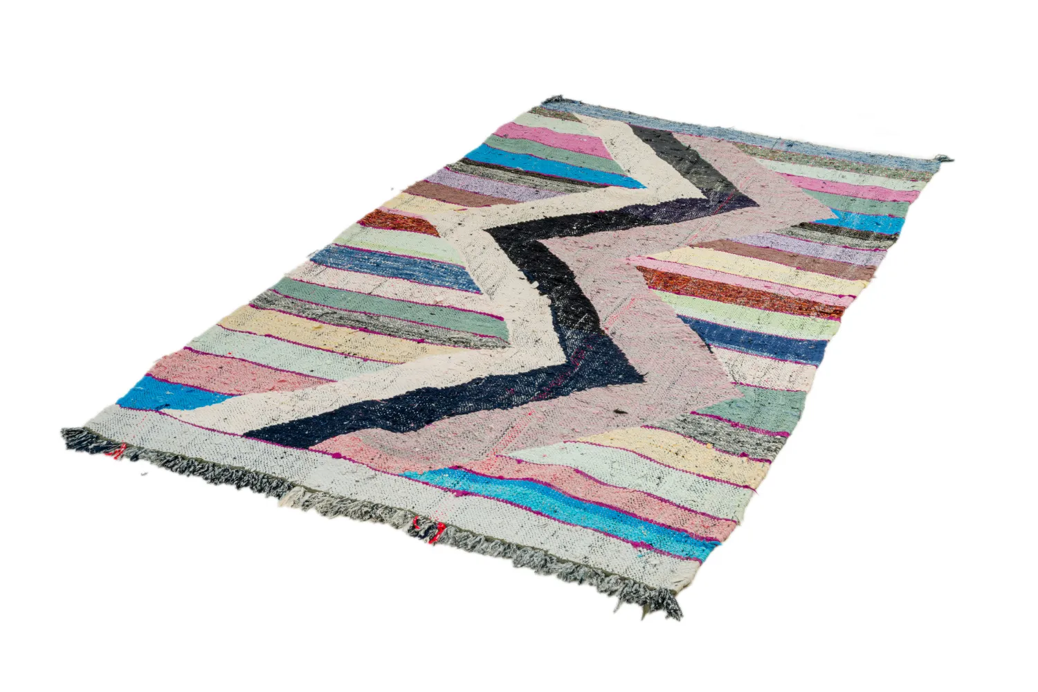 Marokkansk Boucherouite-teppe 130 x 230 cm