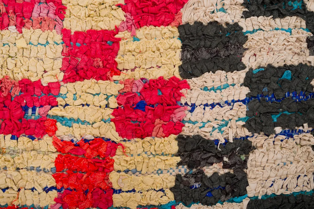 Marokkansk Boucherouite-teppe 360 x 125 cm
