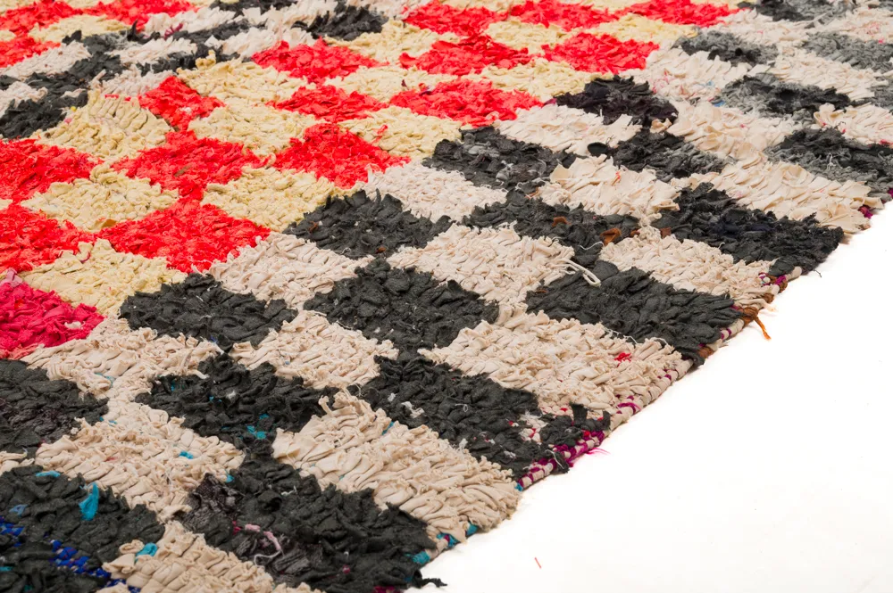 Marokkansk Boucherouite-teppe 360 x 125 cm